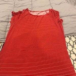 Red and White Dress